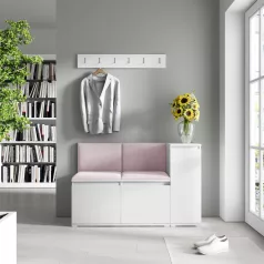   Blum 25 kárpitozott előszobafal, fehér - rózsaszín 19 - egyedi