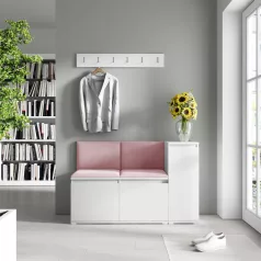   Blum 25 kárpitozott előszobafal, fehér - rózsaszín 23 - egyedi