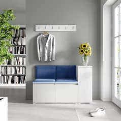   Blum 25 kárpitozott előszobafal, fehér - sötétkék 31 - egyedi