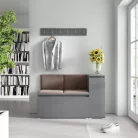 Blum 25 kárpitozott előszobafal, grafit - barna 08