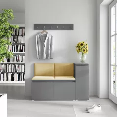   Blum 25 kárpitozott előszobafal, grafit - sárga 18 - egyedi