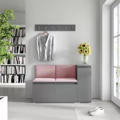   Blum 25 kárpitozott előszobafal, grafit - rózsaszín 23 - egyedi