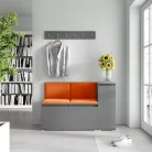 Blum 25 kárpitozott előszobafal, grafit - narancssárga 25 - egyedi