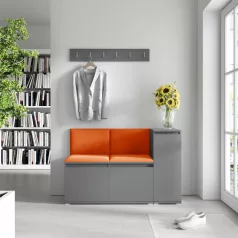   Blum 25 kárpitozott előszobafal, grafit - narancssárga 25 - egyedi
