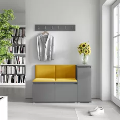   Blum 25 kárpitozott előszobafal, grafit - sárga 26 - egyedi