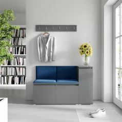   Blum 25 kárpitozott előszobafal, grafit - sötétkék 31 - egyedi