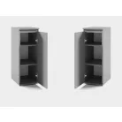Blum 26 kárpitozott előszobafal tükörrel, artisan/fekete - narancssárga 25 - egyedi