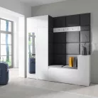 Blum 26 kárpitozott előszobafal tükörrel, fehér - fekete 16