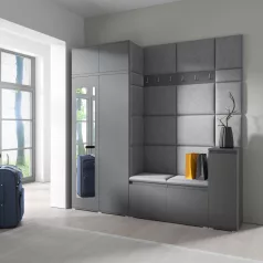   Blum 26 kárpitozott előszobafal tükörrel, grafit - szürke 15