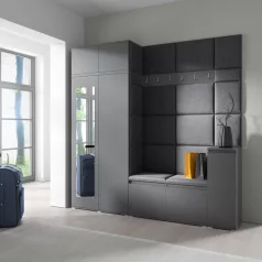   Blum 26 kárpitozott előszobafal tükörrel, grafit - fekete 16