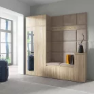 Blum 26 kárpitozott előszobafal tükörrel, sonoma - bézs 03