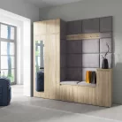 Blum 26 kárpitozott előszobafal tükörrel, sonoma - ezüst 33 - egyedi