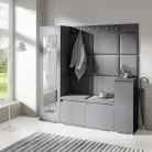 Blum 28 kárpitozott előszobafal tükörrel, grafit - fekete 16
