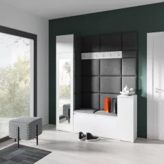   Blum 29 kárpitozott előszobafal tükörrel, fehér - fekete 16