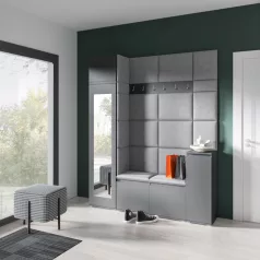  Blum 29 kárpitozott előszobafal tükörrel, grafit - szürke 14