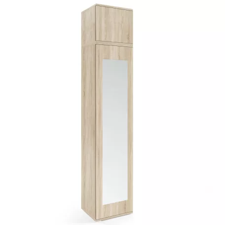 Blum 29 kárpitozott előszobafal tükörrel, sonoma - azúr 13 - egyedi
