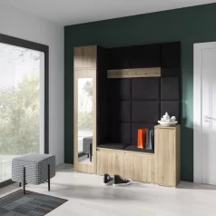   Blum 29 kárpitozott előszobafal tükörrel, sonoma - fekete 16