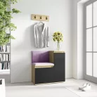 Blum 30 kárpitozott előszobafal, artisan/fekete - lila 11 - egyedi