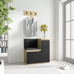   Blum 30 kárpitozott előszobafal, artisan/fekete - fekete 16