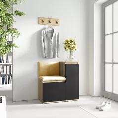   Blum 30 kárpitozott előszobafal, artisan/fekete - sárga 18 - egyedi