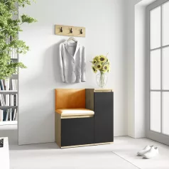   Blum 30 kárpitozott előszobafal, artisan/fekete - sárga 26 - egyedi