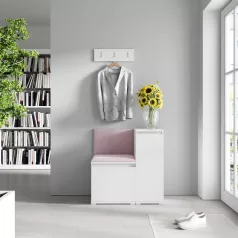   Blum 30 kárpitozott előszobafal, fehér - rózsaszín 19 - egyedi