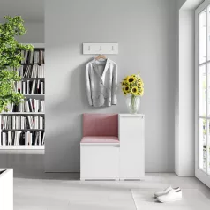   Blum 30 kárpitozott előszobafal, fehér - rózsaszín 23 - egyedi