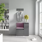 Blum 30 kárpitozott előszobafal, grafit - lila 11 - egyedi