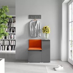   Blum 30 kárpitozott előszobafal, grafit - narancssárga 25 - egyedi