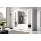 Blum 31 kárpitozott előszobafal tükörrel, fehér - krém 01