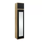 Blum 32 kárpitozott előszobafal tükörrel, artisan/fekete - pink 10 - egyedi