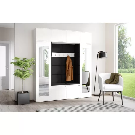 Blum 32 kárpitozott előszobafal tükörrel, fehér - fekete 16