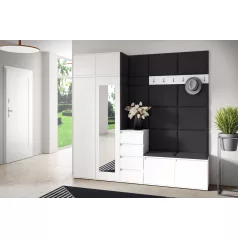  Blum 33 kárpitozott előszobafal tükörrel, fehér - fekete 16