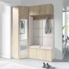 Blum 38 kárpitozott előszobafal tükörrel, sonoma - krém 01