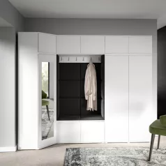   Blum 39 kárpitozott előszobafal tükörrel, fehér - fekete 16