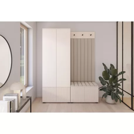 Rayo 1 kárpitozott előszobafal, kasmír - krém 02