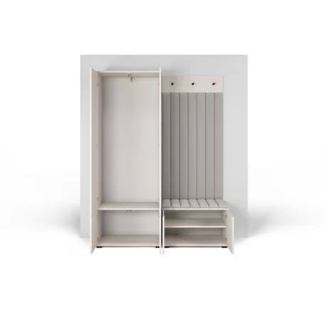 Rayo 1 kárpitozott előszobafal, kasmír - krém 02