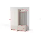 Rayo 1 kárpitozott előszobafal, kasmír - barna 06