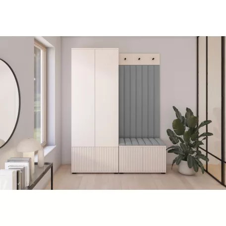 Rayo 1 kárpitozott előszobafal, kasmír - szürke 14