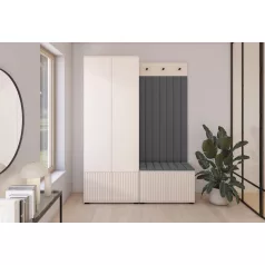   Rayo 1 kárpitozott előszobafal, kasmír - sötét szürke 15