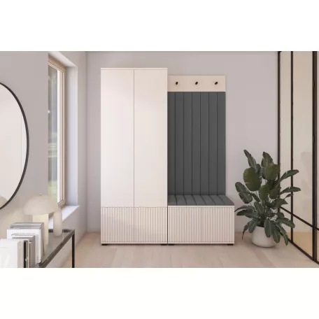 Rayo 1 kárpitozott előszobafal, kasmír - sötét szürke 15