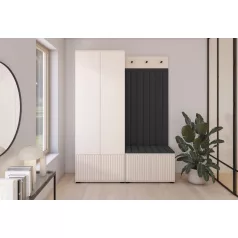 Rayo 1 kárpitozott előszobafal, kasmír - fekete 16