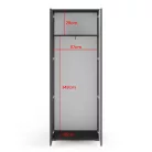 Ross 1 kárpitozott előszobafal, fekete/artisan - krém 02