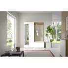 Sevilla 1 kárpitozott előszobafal, artisan/fehér - krém 01