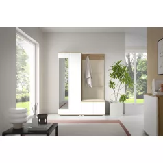   Sevilla 1 kárpitozott előszobafal, artisan/fehér - krém 01