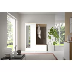   Sevilla 1 kárpitozott előszobafal, artisan/fehér - barna 08