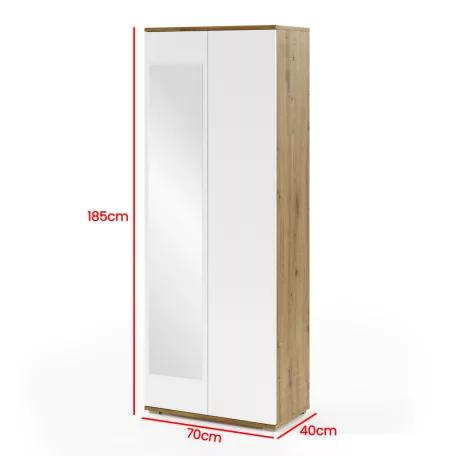 Sevilla 1 kárpitozott előszobafal, artisan/fehér - barna 08