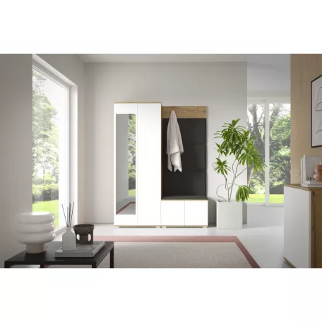 Sevilla 1 kárpitozott előszobafal, artisan/fehér - fekete 16