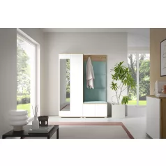   Sevilla 1 kárpitozott előszobafal, artisan/fehér - aqua 22 - egyedi