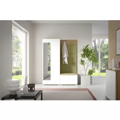   Sevilla 1 kárpitozott előszobafal, artisan/fehér - zöld 27 - egyedi